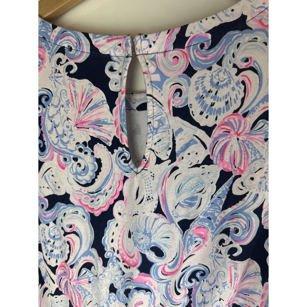 LILLY PULITZER Lula Romper Summer Shell Print One Piece Ruffle Sleeve Womens XXS - Picture 10 of 11